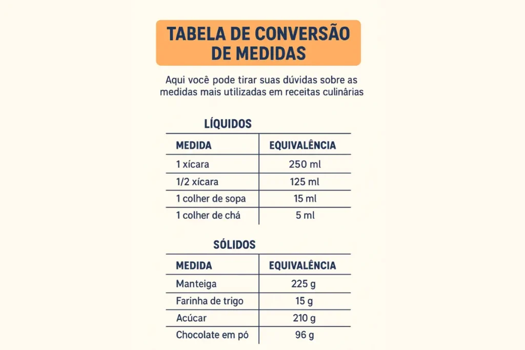 Conversão de Medidas na Cozinha