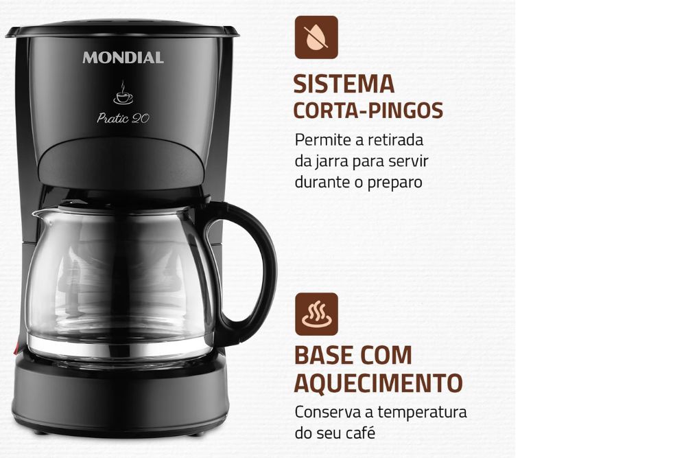 Cafeteira Elétrica Mondial Pratic 17 Xícaras