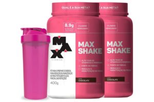 KIT 2x Max Shake 400g + Coqueteleira Max Titanium - Vale a Pena