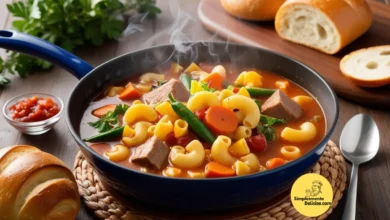 Sopa de Carne com Macarrão Um Abraço Quente no Prato