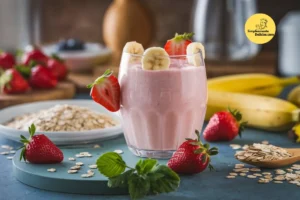 Vitamina de Morango, Banana e Aveia Uma Delícia Saudável para o Seu Dia!