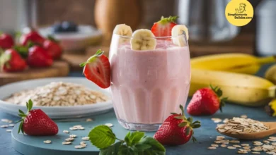 Vitamina de Morango, Banana e Aveia Uma Delícia Saudável para o Seu Dia!